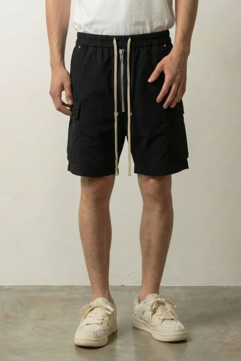 Black Cargo Shorts - 都市