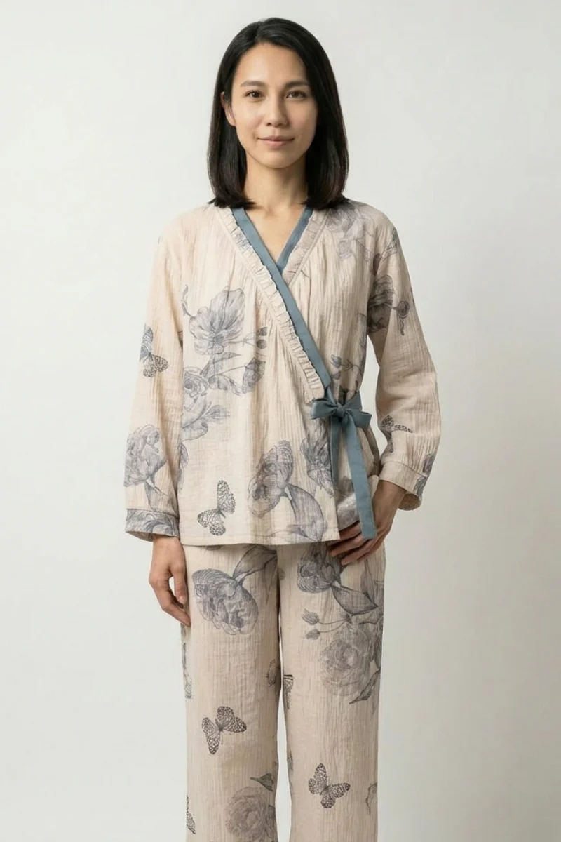 Butterfly Traditional Japanese Pajamas 'Chouka'