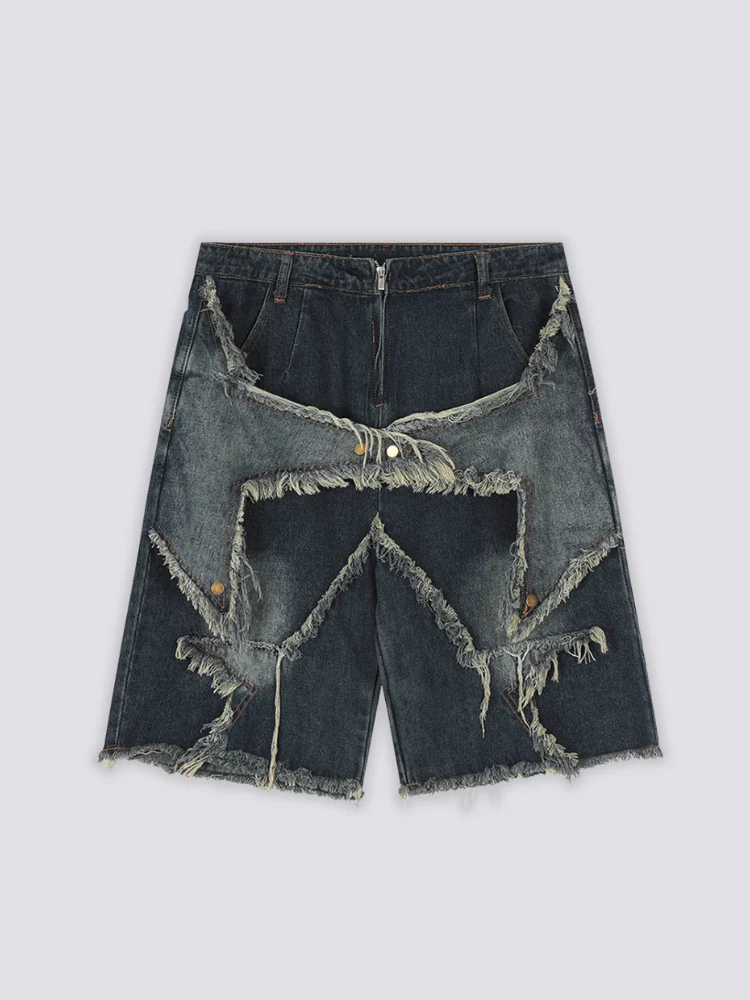 Distressed Denim Shorts - ブランド - Image 3