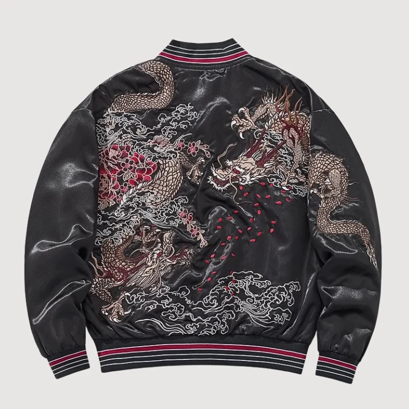 Dragon Sukajan Jacket 'Kuro Ryujin' - Image 3
