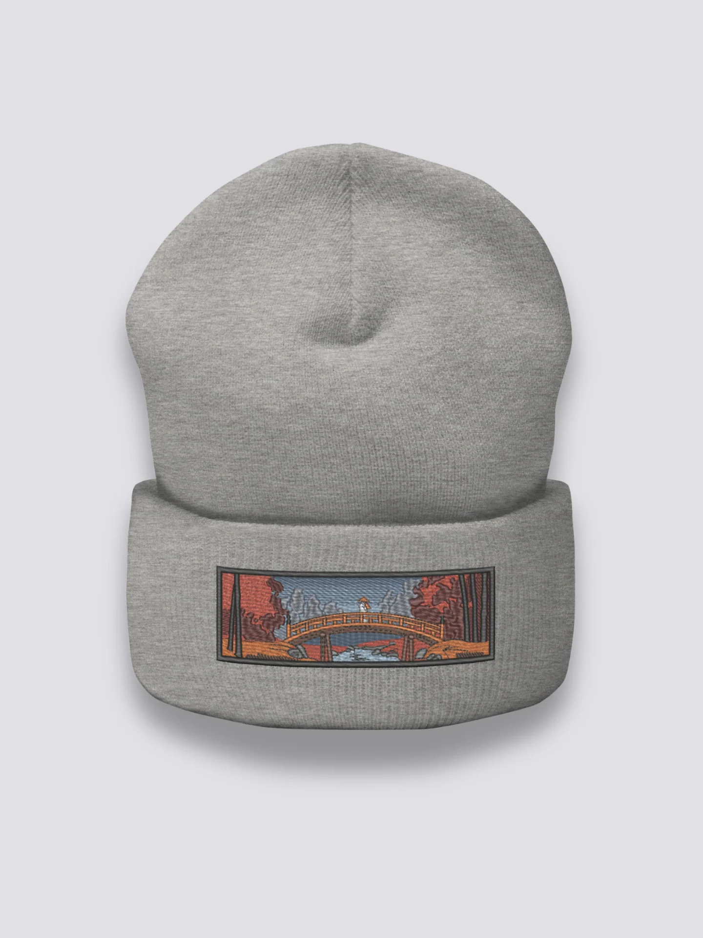 Embroidered Ukiyo-e Beanie - 浮世絵