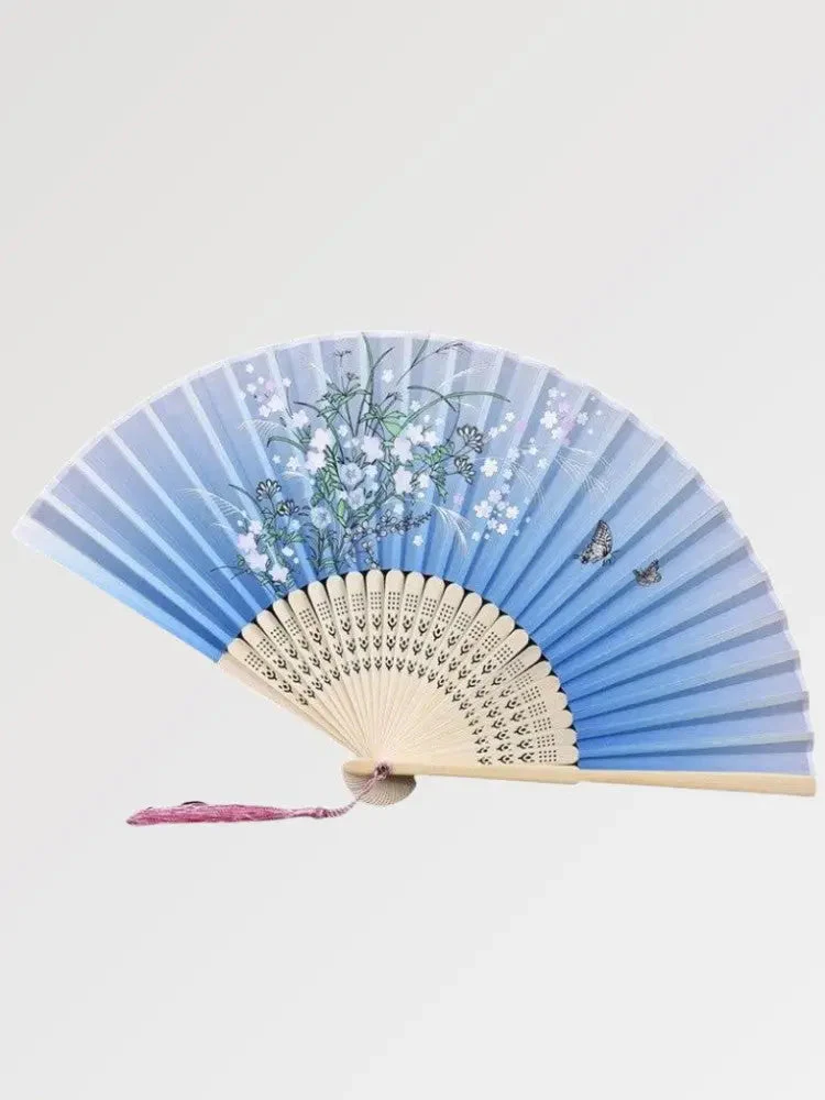 Light Blue Japanese Fan 'Miyazu - Image 3