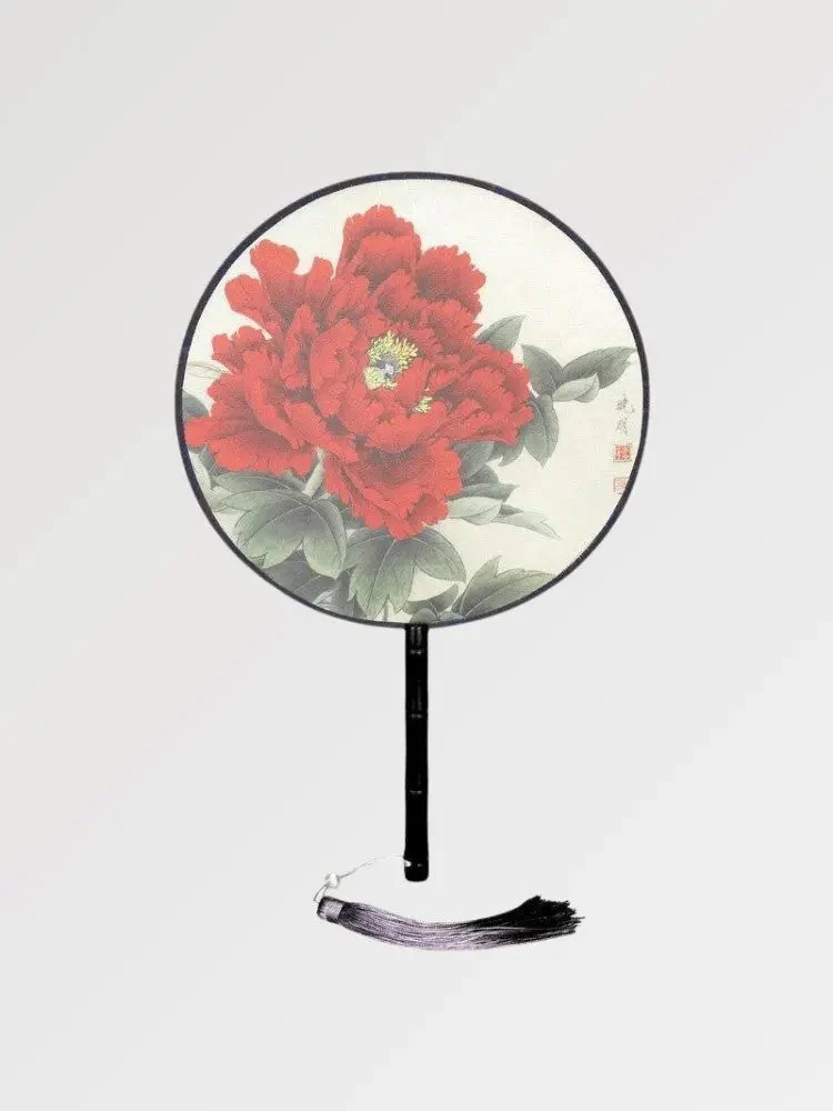Round Pink Japanese Fan 'Kitanagoya