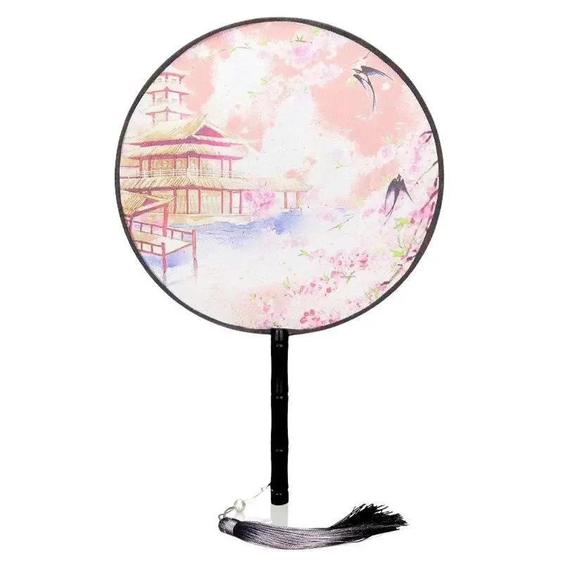 Japanese Round Temple Fan 'Toyoake - Image 2