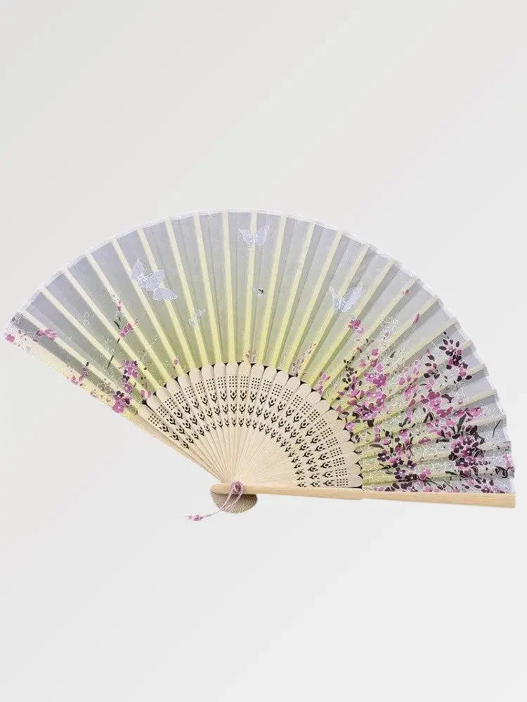 Yellow Japanese Fan 'Geisha