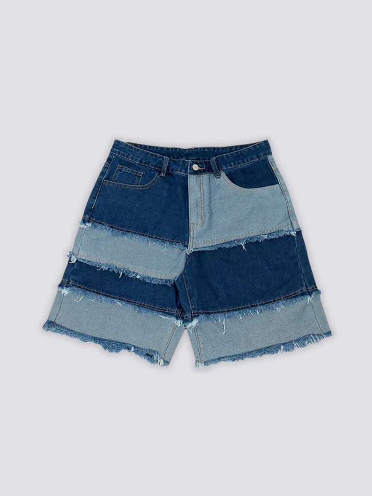 Frayed Denim Shorts - フリンジ - Image 3