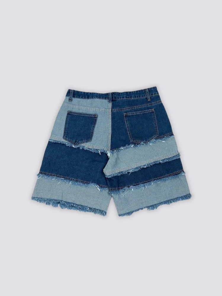 Frayed Denim Shorts - フリンジ - Image 4