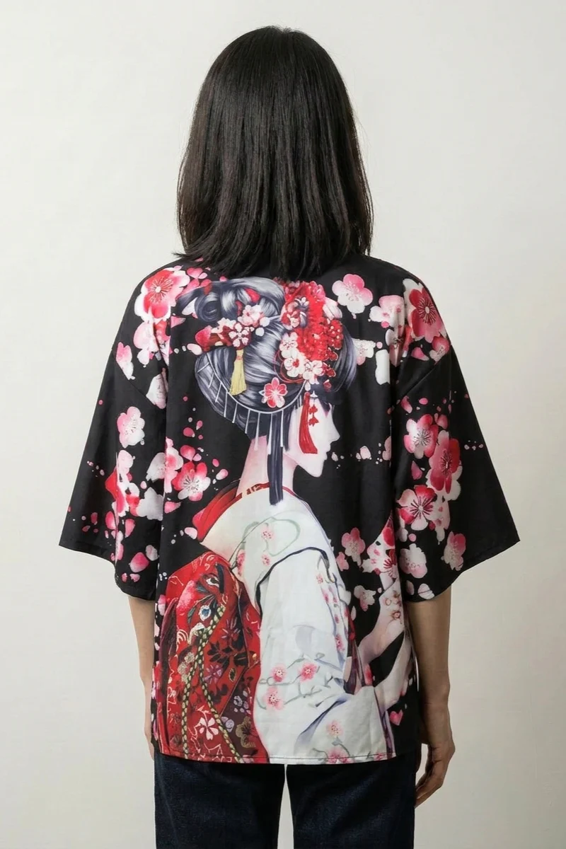 Geisha Kimono Jacket 'Sakura x Geiko' - Image 3