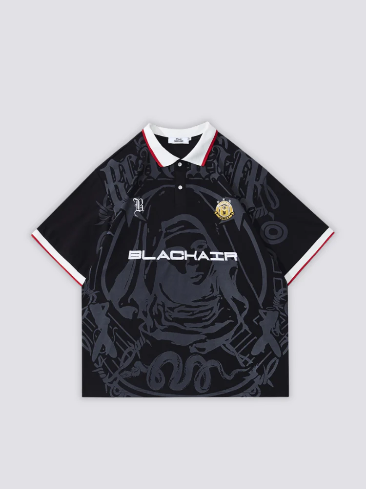 Graphic Polo Shirt - 生々しい - Image 2