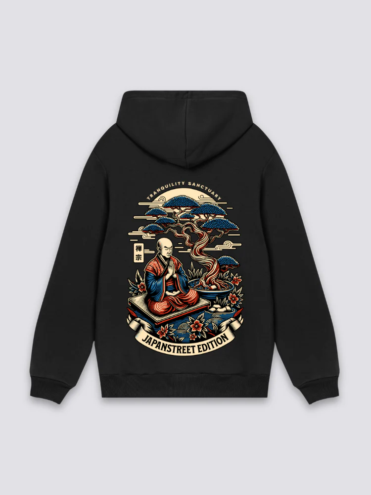 Hoodie with Japanese Print - プリント - Image 3