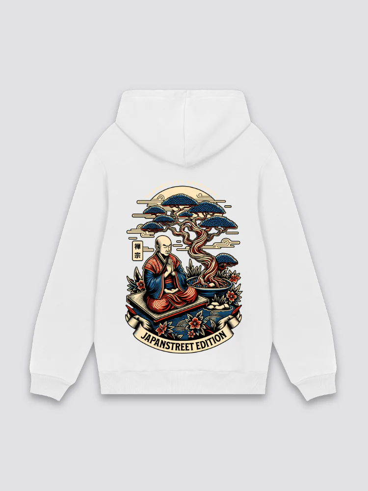 Hoodie with Japanese Print - プリント - Image 4