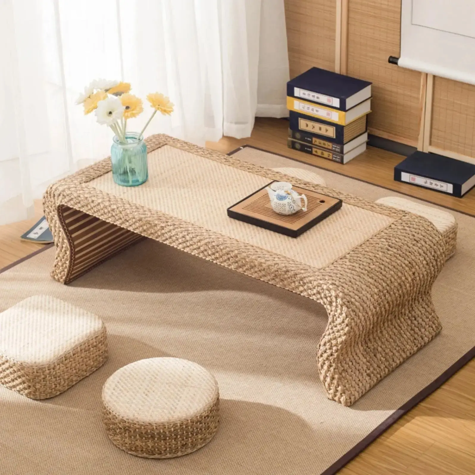 Japanese rattan cushion 'Yachiyo' - Image 4