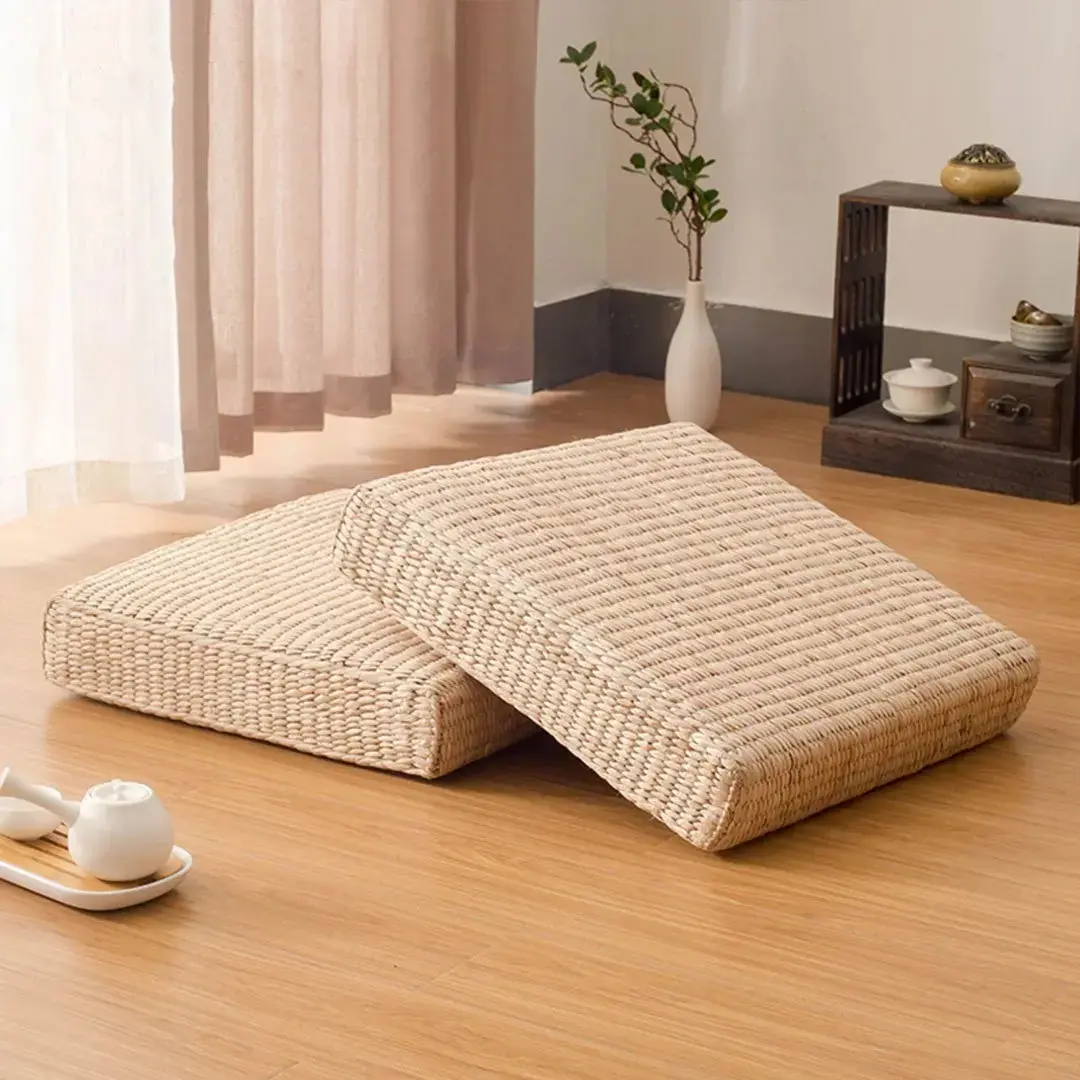 Square tatami Japanese cushion 'Mokiro' - Image 3