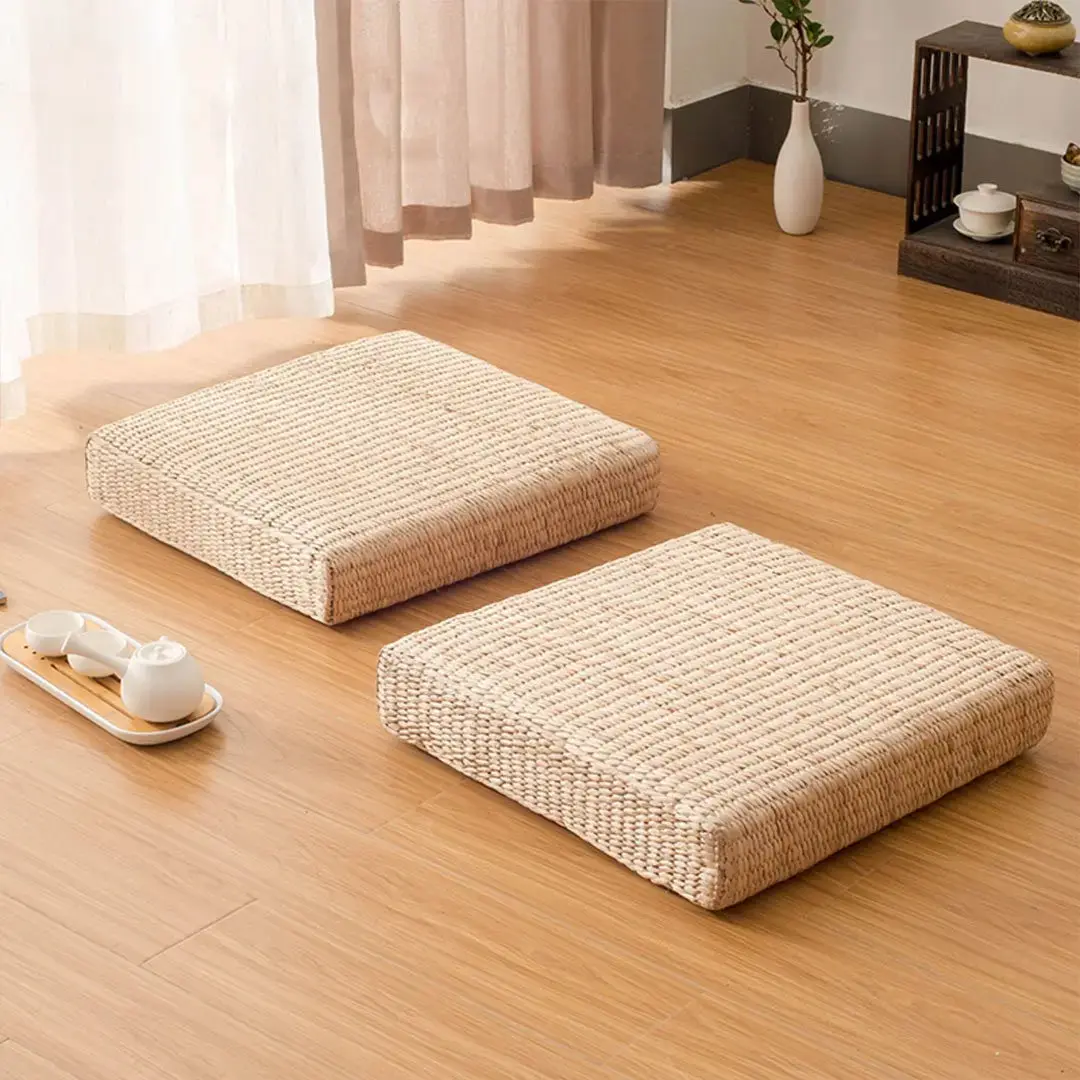 Square tatami Japanese cushion 'Mokiro' - Image 4