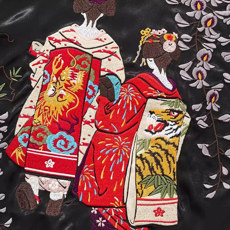 Japanese Embroidered Sukajan 'Hanamachi' - Image 9