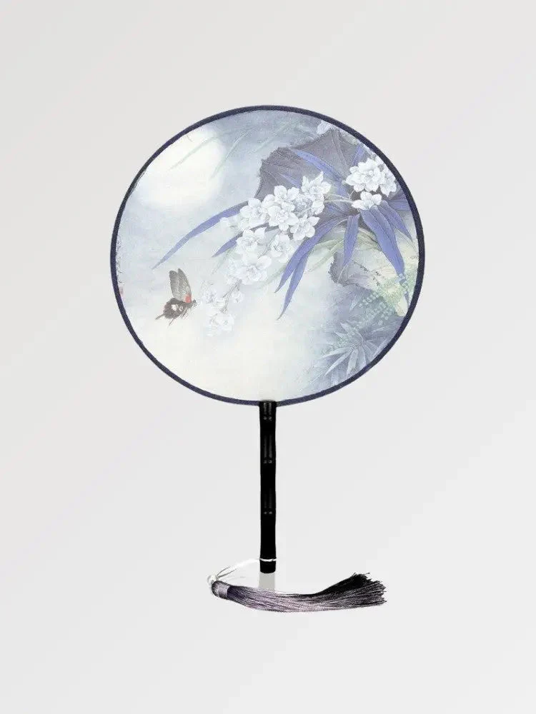 Round Pastel Japanese Fan 'Inazawa' - Image 3
