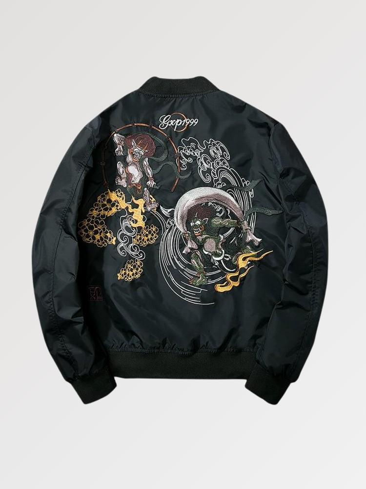Japanese Streetwear Bomber Jacket 'Yokai' - Image 3