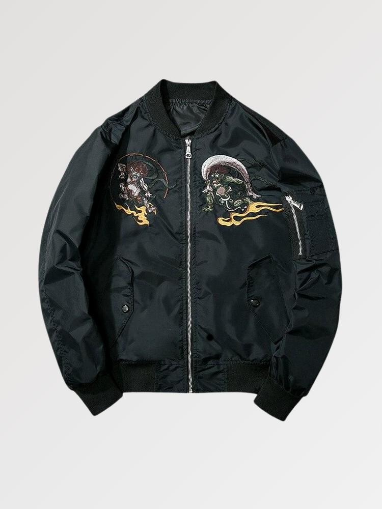 Japanese Streetwear Bomber Jacket 'Yokai' - Image 4