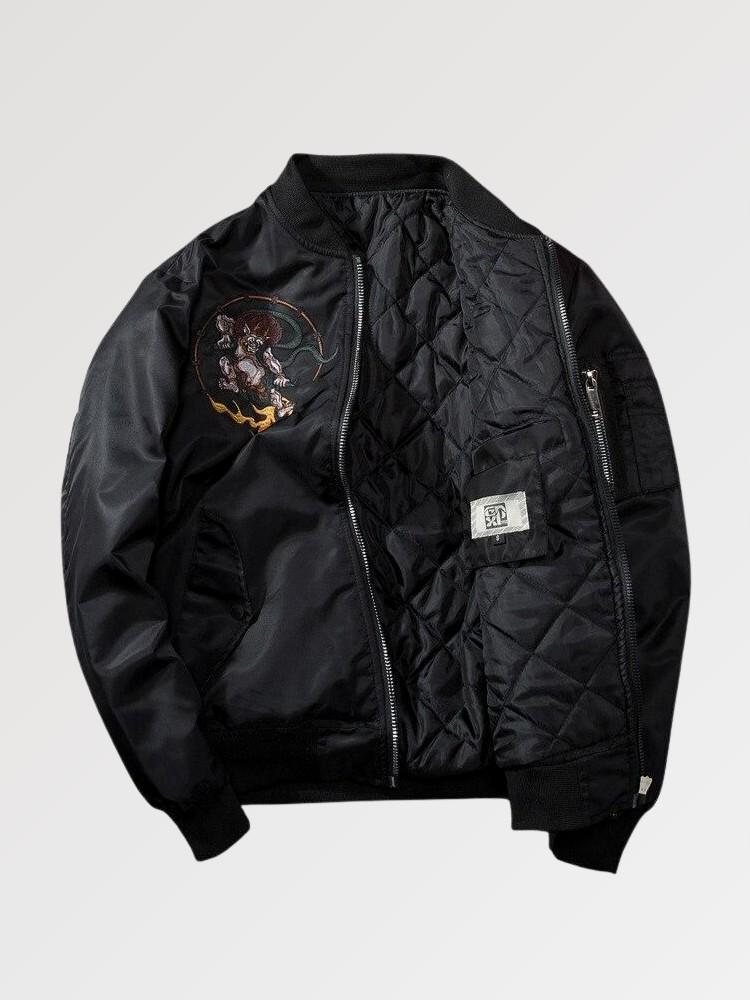 Japanese Streetwear Bomber Jacket 'Yokai' - Image 5