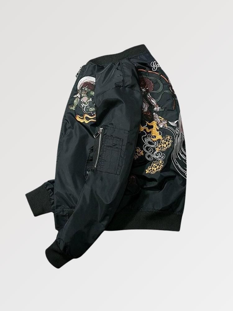 Japanese Streetwear Bomber Jacket 'Yokai' - Image 6