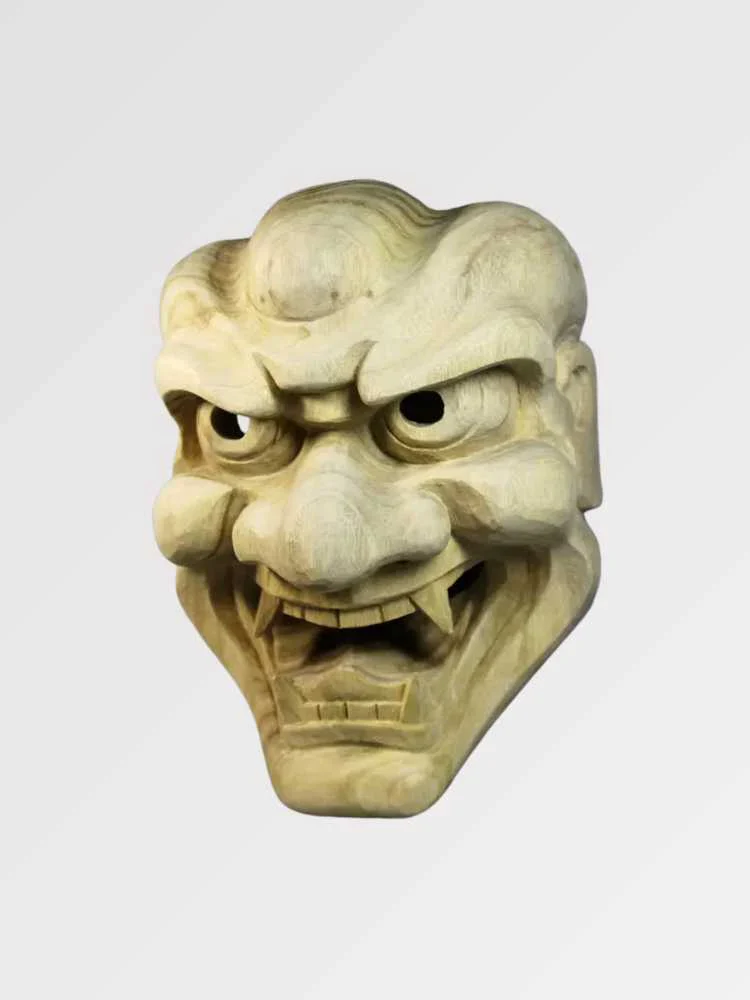 Japanese Wooden Mask 'Shiata' - Image 2