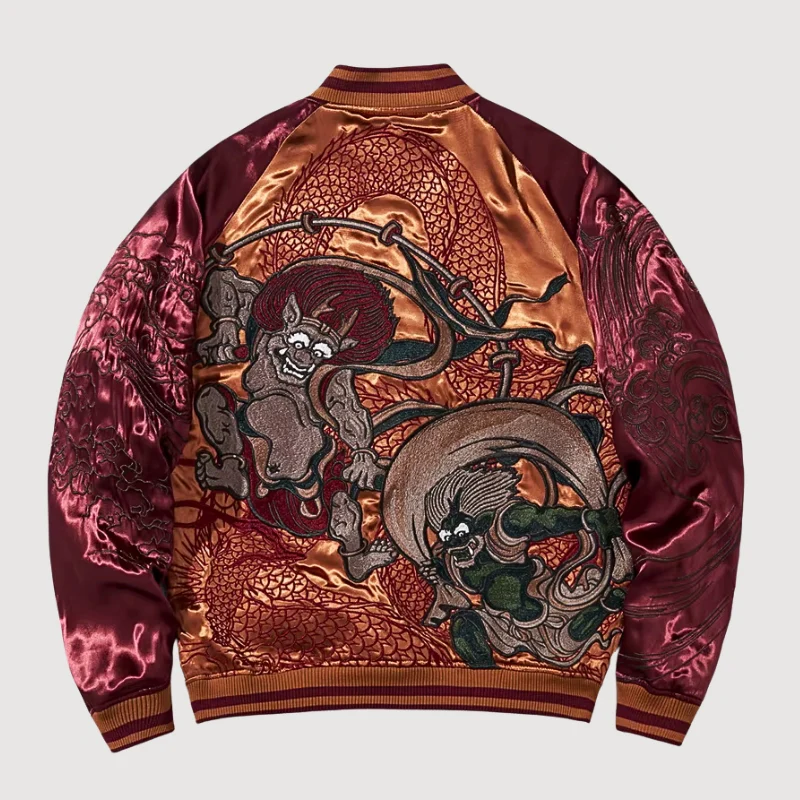 Japanese Yokai Sukajan 'Fujin Raijin' - Image 5