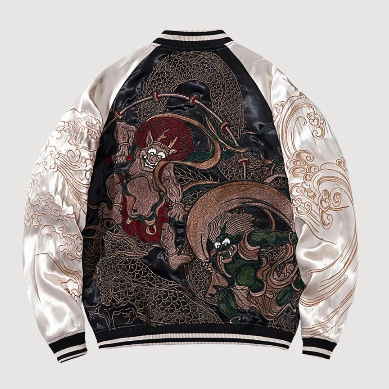 Japanese Yokai Sukajan 'Fujin Raijin' - Image 6