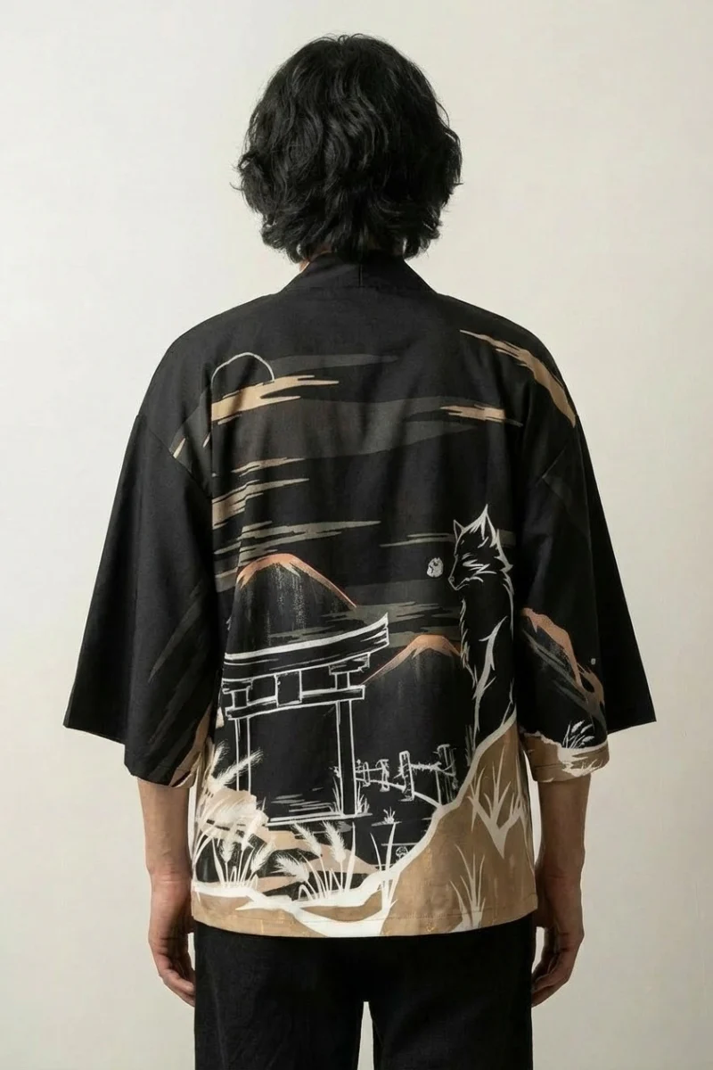Kimono Cardigan for Men 'Hikaru' - Image 2