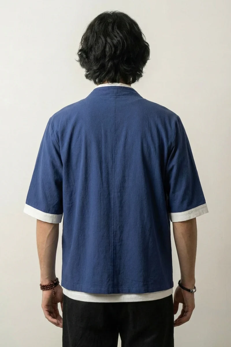Kimono Jacket Men 'Blue Hideki' - Image 2