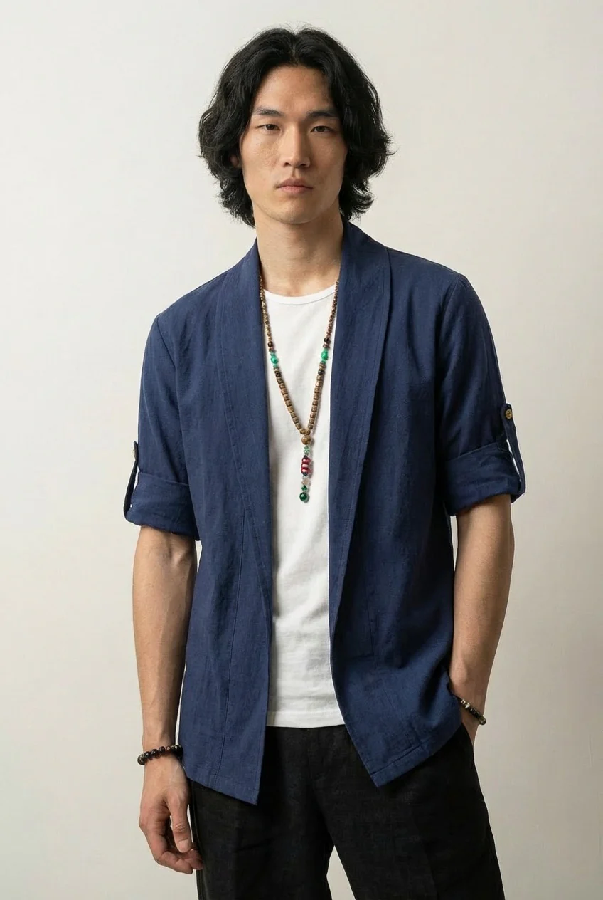 Kimono Suit Jacket Mens 'Shigeru' - Image 2