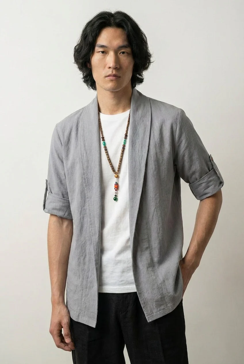 Kimono Suit Jacket Mens 'Shigeru' - Image 3