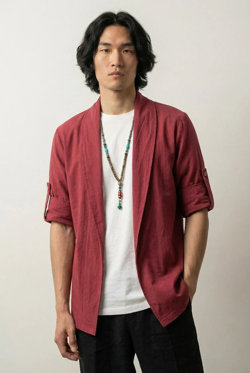 Kimono Suit Jacket Mens 'Shigeru' - Image 4