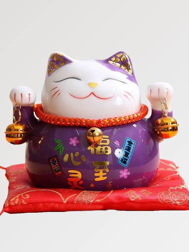 Maneki Neko Piggy Bank 'Violet'