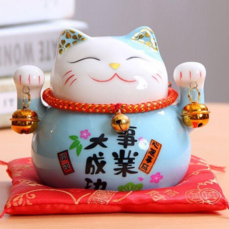 Maneki Neko Piggy Bank 'Blue' - Image 2