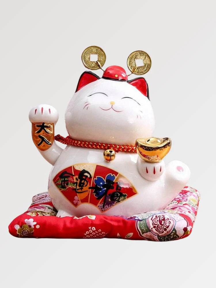 Maneki Neko Piggy Bank 'Hiragana Cat'