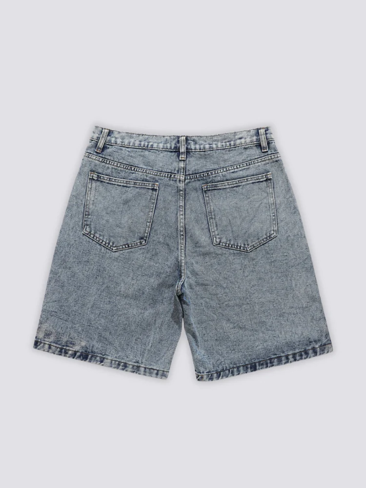 Patchwork Denim Shorts - パッチ - Image 4