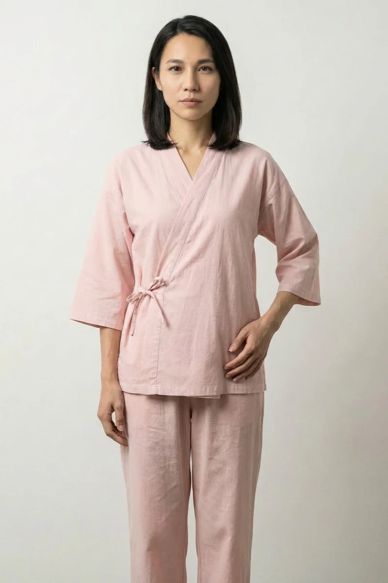 Pink Japanese Pajama Set 'Sakuyu'