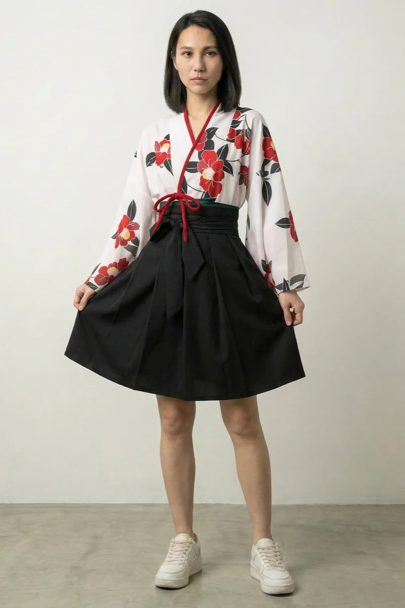 Camellia Japanese Kimono Dress Set 'Amaya'