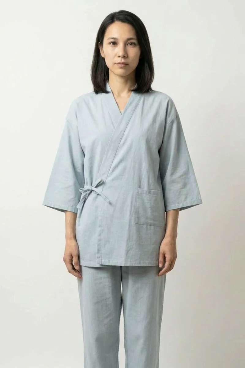 Sky Japanese Pajama Set 'Mizuiro'