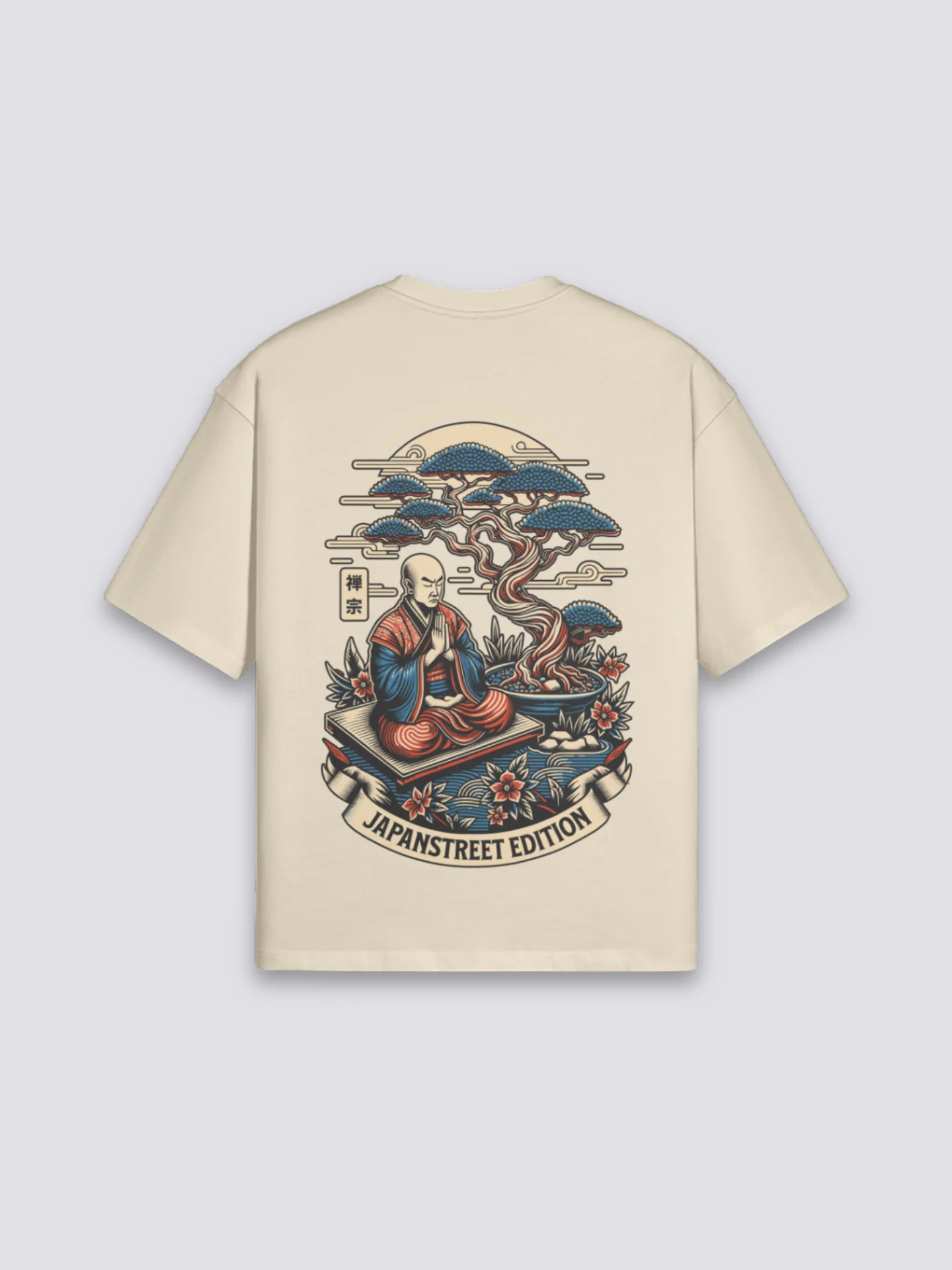 T-Shirt with Japanese Print - プリント - Image 3