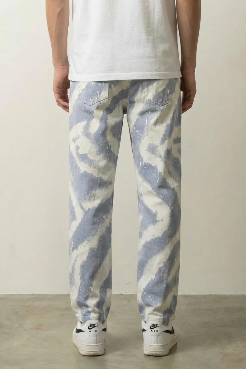 Tie Dye Jeans Men 'Paisley' - Image 2