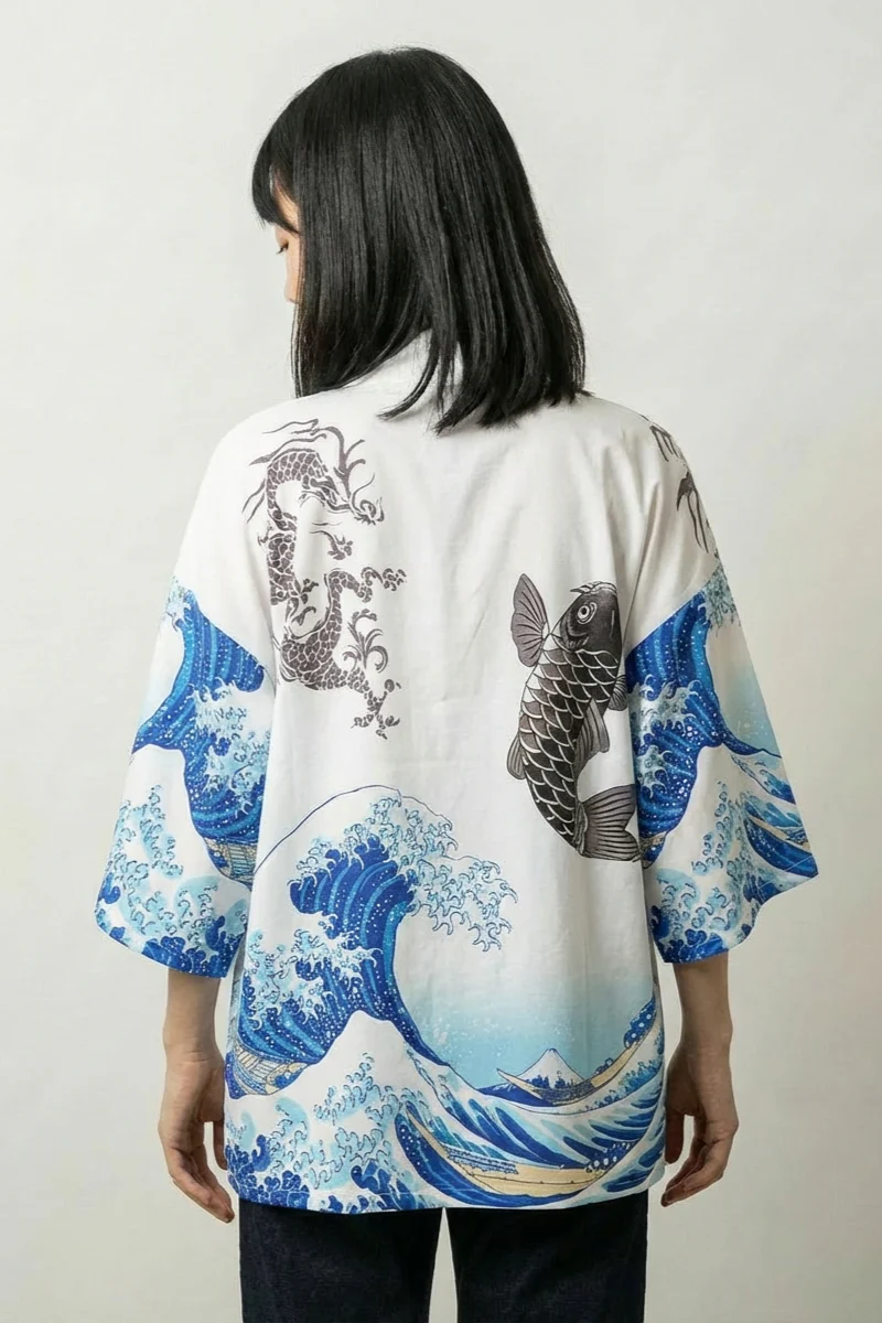 Women's Kimono Blouse 'Kanagawa' - Image 3