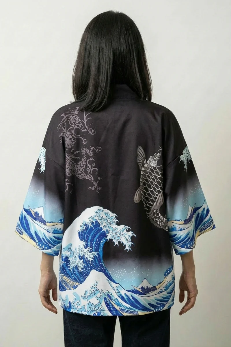 Women's Kimono Blouse 'Kanagawa' - Image 4
